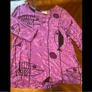 Purple Graphic Women's Tunic